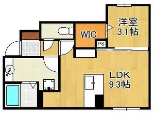 エスポワール モモ【1階】の間取り