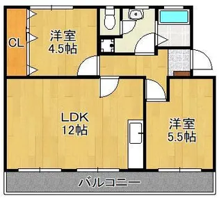 川本ビル【5階】の間取り