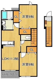 メイブリーズ【2階】の間取り