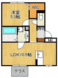 エスポワール祇園 B棟【1階】の間取り