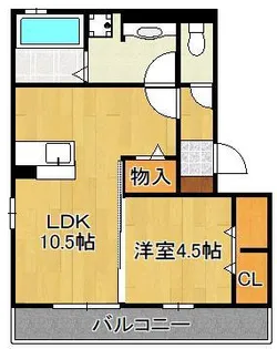 エスポワール祇園 B棟【3階】の間取り
