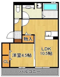 エスポワール祇園 B棟【1階】の間取り