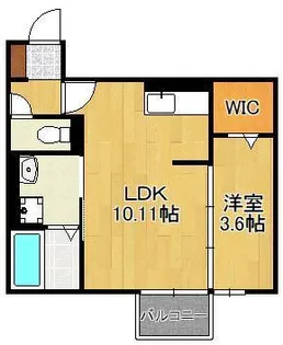 ハイヒルズ城野【1階】の間取り