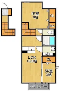 プランドール壱番館【2階】の間取り