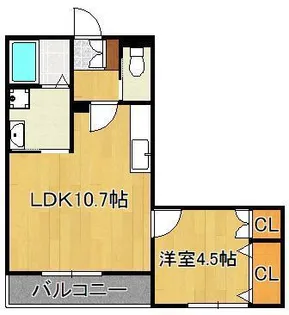 ポルト・ボヌール【4階】の間取り