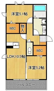 Alltid glad fargerik【2階】の間取り