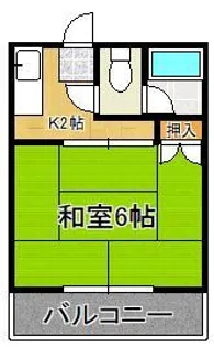 1Kの間取り画像