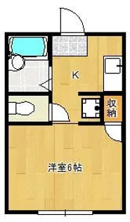 第2宮崎ハイツ【1階】の間取り