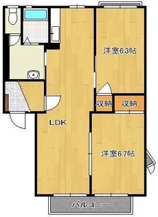 フレグランス常磐B棟【1階】の間取り