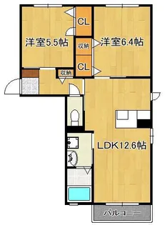 メイタイム B棟【2階】の間取り