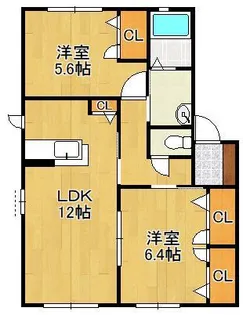 咲ら小路Ⅱ C棟【2階】の間取り