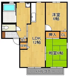 エヴァーグリーン紫の池 C棟【2階】の間取り