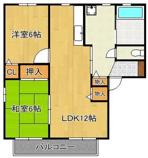 エヴァーグリーン紫の池 C棟【2階】の間取り