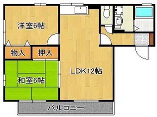 カメリア徳力【2階】の間取り