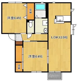 グローブ・たかのB棟【1階】の間取り