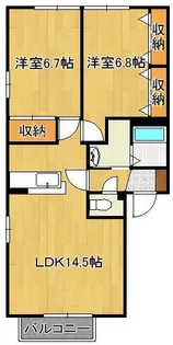 ラフィネ・香嵐 D棟【2階】の間取り