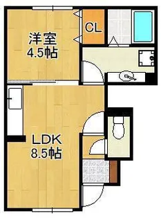 F・フィールド若園【1階】の間取り
