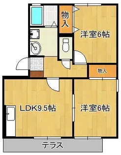 メルベーユ前田【1階】の間取り