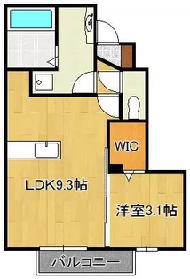 サンパール徳力【1階】の間取り