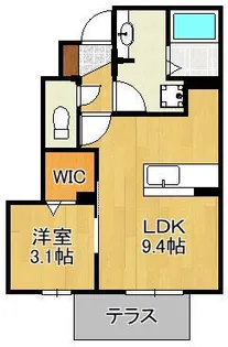 サンパール徳力【1階】の間取り