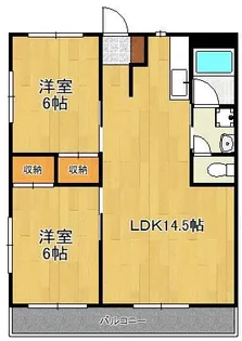 Regalo小倉南壱番館【2階】の間取り