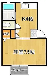 プレジールミスミ【2階】の間取り