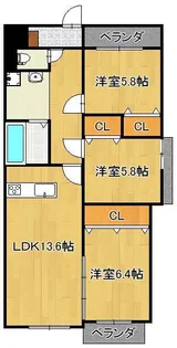 サンビル守恒【1階】の間取り