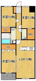 サンビル守恒【3階】の間取り