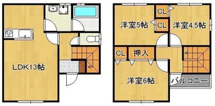 福岡県北九州市小倉南区守恒2丁目【一戸建】の間取り