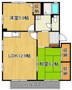 アヴェニール・アージュ E棟【2階】の間取り