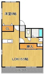 ハーベスト瓜生【4階】の間取り