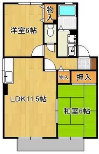 ラーク福江 A棟【1階】の間取り