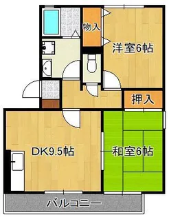 メルベーユ前田Ⅱ【1階】の間取り