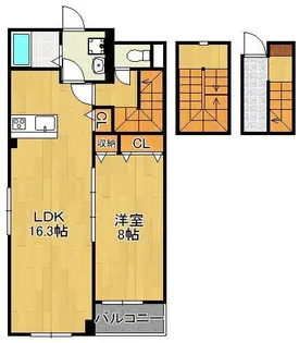 ピラーズ石田【3階】の間取り