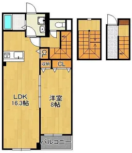 ピラーズ石田【3階】の間取り