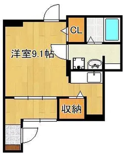 ラディアント・北方【1階】の間取り