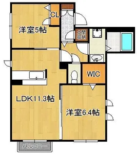 メゾンケイ A棟【1階】の間取り
