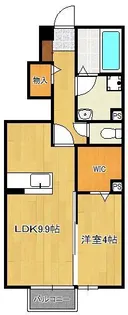 エスポワール下城野【1階】の間取り