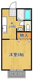 ハイツMEGUMI【1階】の間取り