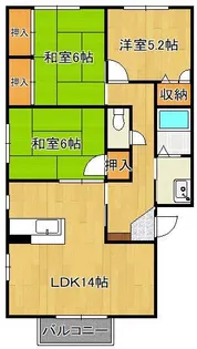 ソルジェンテ南方 A棟【2階】の間取り