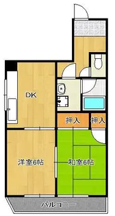 オアシス若園【3階】の間取り