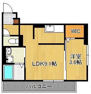 トレス城野貮番館【2階】の間取り