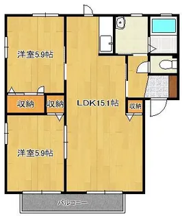 リンデンバーム B棟【2階】の間取り