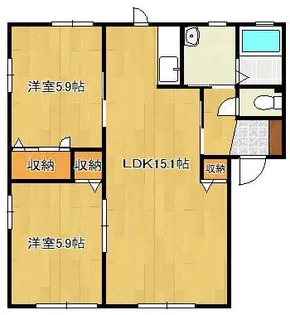 リンデンバーム B棟【1階】の間取り