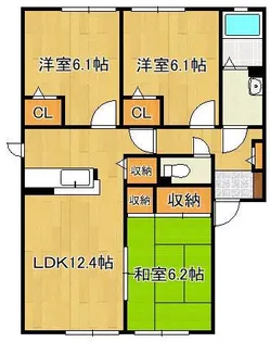 咲ら坂 C棟【1階】の間取り