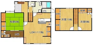 福岡県北九州市小倉南区山手3丁目【一戸建】の間取り