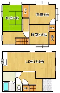 福岡県北九州市小倉南区南方2丁目【一戸建】の間取り