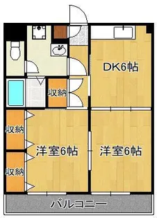 フォレスト徳吉【2階】の間取り