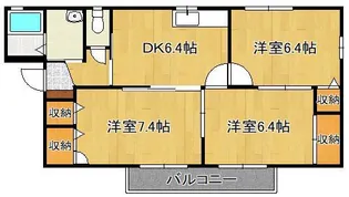 グリーンビレッジ湯川Ⅱ B棟【2階】の間取り