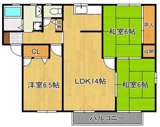 ソレアードTR A棟【2階】の間取り